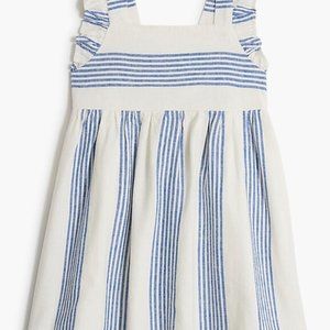 Crewcuts Girls' linen-blend dress with ruffle straps